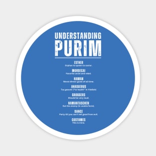 Understanding Purim Funny - Jewish Holiday Humor - Purim Story Costume Definition Magnet